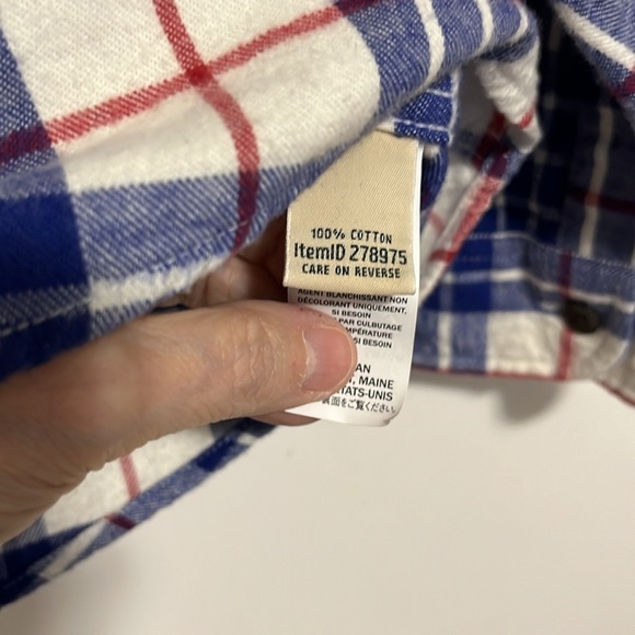 Womens LL Bean scotch plaid flannel shirt relaxed fit size 1x. - Picture 3 of 5